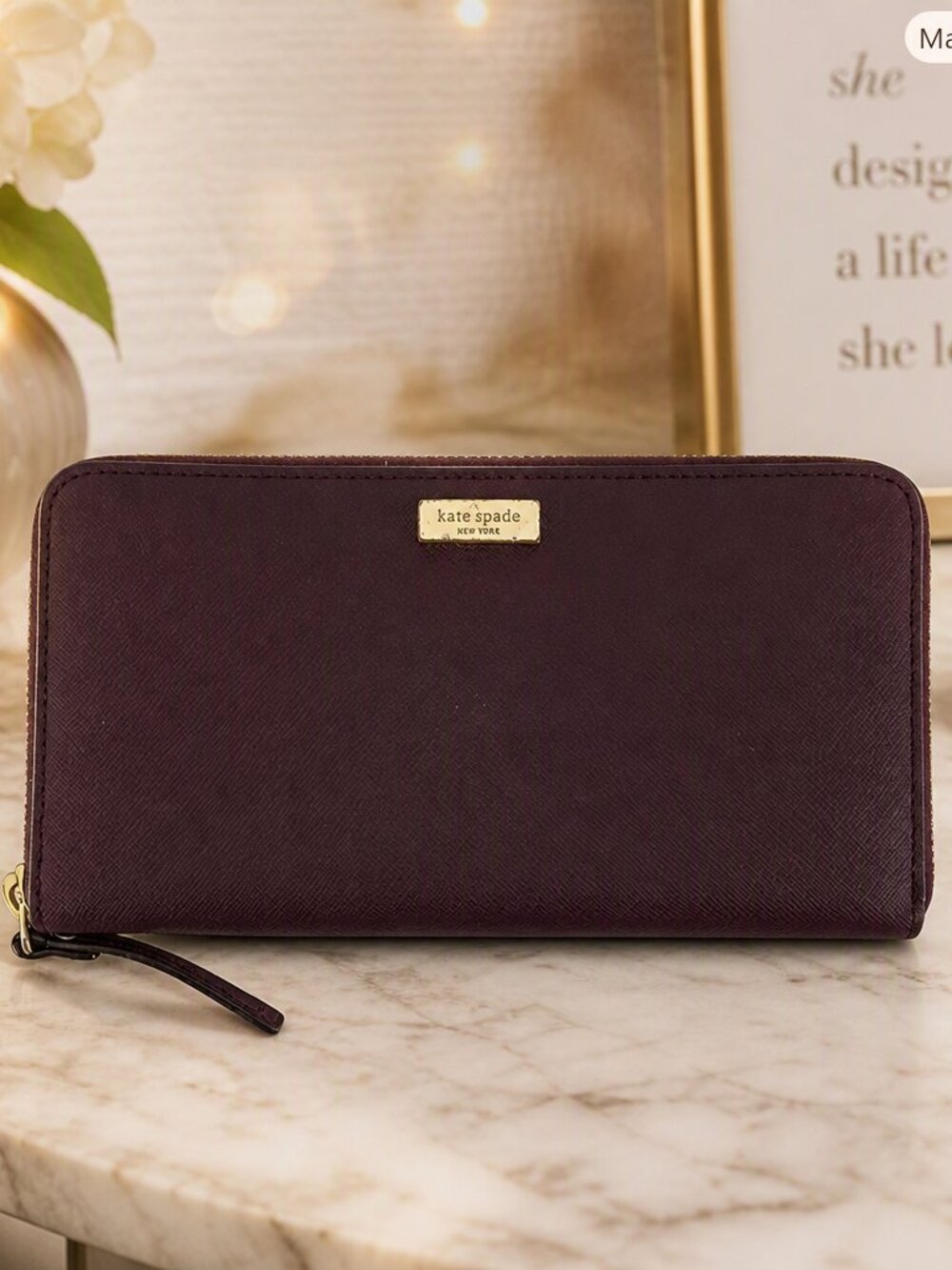 Kate Spade Burgundy Leather Wallet